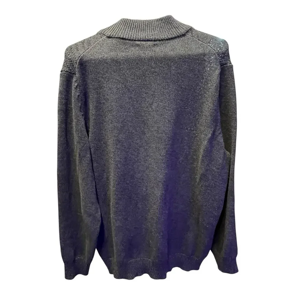 Calvin Klein quarter-zip sweater Navy Blue Size L